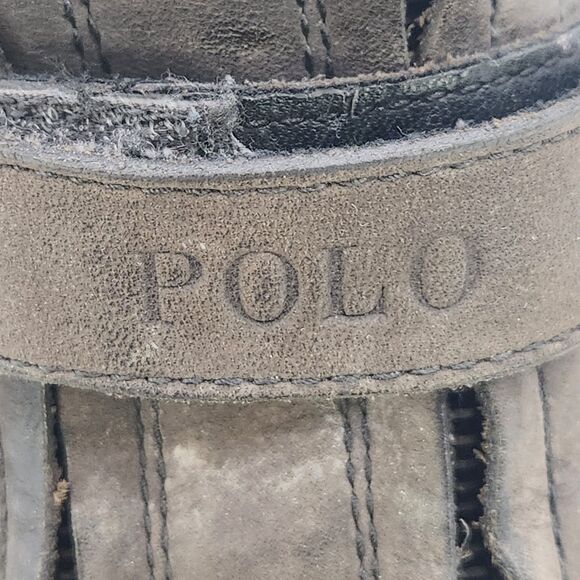 Polo Ralph Lauren Conquest Hi III Brown Leather Duck Boots Zip Strap Men’s 12D